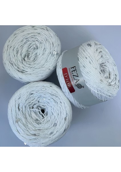 Dior Fantezi Pullu El Örgü İpliği, 100 Gr, 310 M