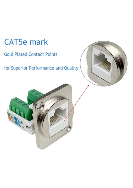 2x RJ45 Panel Montaj Vidalı Terminal Adaptörü RJ45/8P8C Panel Bağlantı Konnektörü D-Tip RJ45 Dişi Lehimsiz Terminal (Yurt Dışından) modelleri