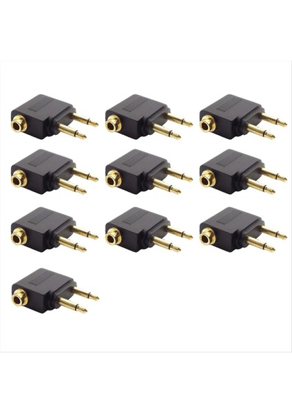 Dc 3 5mm Uçak Havayolu Hava Düzlemi Kulaklık Mono Ses Dönüştürücü Seyahat Jak Tapası Ayırıcı Adaptörü (Yurt Dışından)