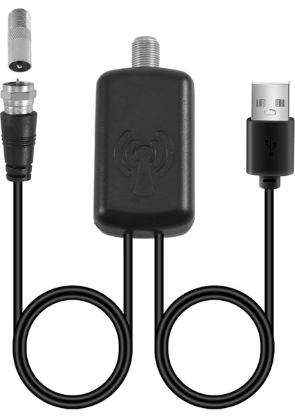 Tv Anten Dijital Hd Tv Anten Artırılmış 50 Mil Aralık Desteği 4K 1080P Güçlü Amplifikatör Sinyali Booster ile Iç Mekan Dijital Hdtv Anten - 60CM Coaks Kablosu (Yurt Dışından)