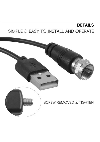 Tv Anten Dijital Hd Tv Anten Artırılmış 50 Mil Aralık Desteği 4K 1080P Güçlü Amplifikatör Sinyali Booster ile Iç Mekan Dijital Hdtv Anten - 60CM Coaks Kablosu (Yurt Dışından) indirimleri