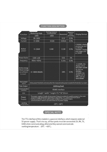 2x 100A Pzem 004T 3 0 Sürüm Wattmetre Kwh Metre Volt Amp Arduıno Ttl Com2/com3/com4 Için Akım Test Modülü (Yurt Dışından) indirimleri