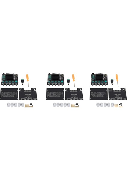 3x ZK-MT21 2 1 Kanal Bluetooth 5 0 Subwoofer Amplifikatör Kart 50WX2+100W Güç Ses Stereo Amplifikatör Kartı (Yurt Dışından)