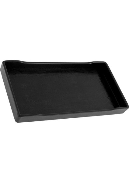 2x Plastik Dikdörtgen Tasarım Öğle Yemeği Yemek Tepsisi Salver Siyah (Yurt Dışından) fiyatları