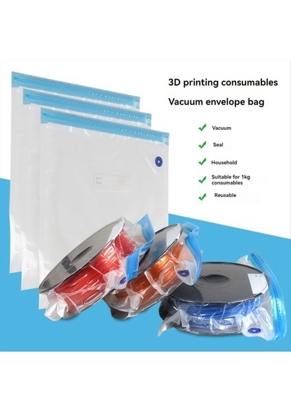 3D Yazıcı Vakum Torbası Filament Depolama Çantası Nem 3D Baskı Malzemeleri Için Toz Geçirmez Sızdırmaz Çanta 3D Yazıcı Parçaları A (Yurt Dışından) fiyatları
