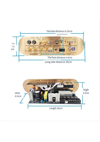 Bluetooth Ses Amplifikatörü Highpower Dijital Amplifikatör Kartı Bluetooth Subwoofer Amp Ev/aux/usb/tfcard Amplifikador (Abd) (Yurt Dışından) fiyatları