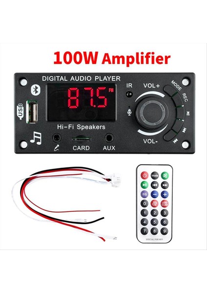 2X50W 100W Amplifikatör Bluetooth 5 0 Mp3 Decoder Tahtası Dıy Araba Mp3 Çalar USB Fm Kayıt Anahtarlama Tf USB Kayıt Çağrısı (Yurt Dışından) fiyatları