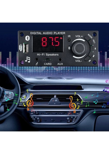 2X50W 100W Amplifikatör Bluetooth 5 0 Mp3 Decoder Tahtası Dıy Araba Mp3 Çalar USB Fm Kayıt Anahtarlama Tf USB Kayıt Çağrısı (Yurt Dışından) fırsatları