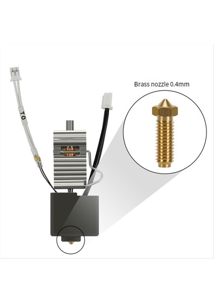 3D Yazıcı Aksesuarları 3 Ekstrüder 3 Combo 0 4mm Pirinç Için Sıcak Uç Kiti (Isı Lavabosu Ile) (Yurt Dışından) fırsatları