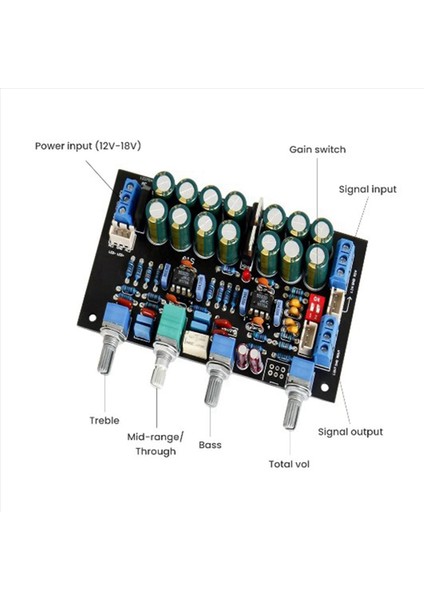 2x Uygun Çok Fonksiyonlu Ön Amplifikatör Ton Tonu Preamp Hacim Tonu Kontrolü Dıy Hoparlör Amplifikatörleri Ses Ses Amp (Yurt Dışından) modelleri