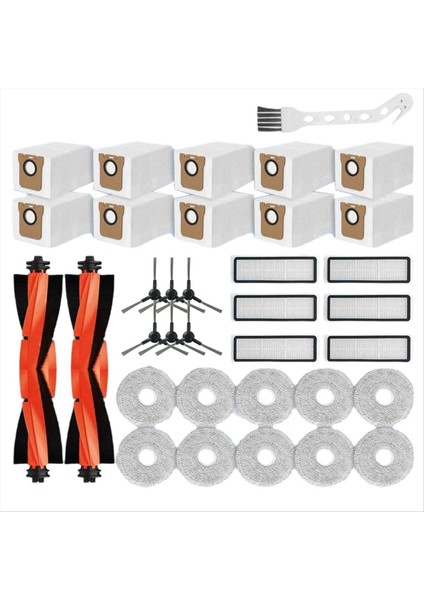 Xiaomi Robot Süpürge X20 Pro / X20 Max / D102GL / D109GL Yedek Parçaları Ana Yan Fırça Hepa Filtre Paspas Pedi Toz Torbası (Yurt Dışından)