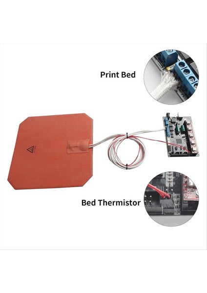Anycubi Mega Dıy Part - 12V 200W Silikon Isıtmalı Ped 220X220MM Için 3D Yazıcı Aksesuarı (Yurt Dışından) fiyatları