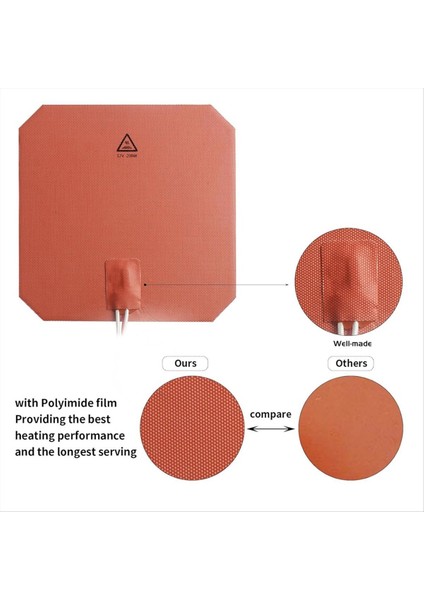 Anycubi Mega Dıy Part - 12V 200W Silikon Isıtmalı Ped 220X220MM Için 3D Yazıcı Aksesuarı (Yurt Dışından) fırsatları