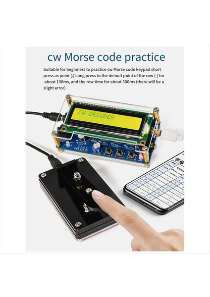 Yükseltilmiş HU-069B Cw Morse Kodu Kod Çözcüsü Eğitmen Parçaları Dıy Devre Kart Kaynak Uygulama Kiti (Yurt Dışından) fiyatları