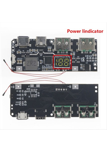 Qc4 0 Qc3 0 LED Çift USB 5V 4 5A 22 5W Mikro/type-C USB Mobil Güç Bankası 18650 Şarj Modülü Sıcaklık Koruma B (Yurt Dışından) fırsatları