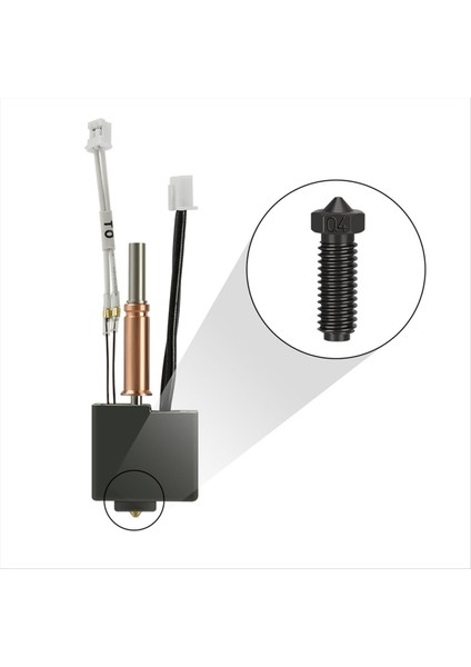 Anycubic Kobra3 Ekstrüder Hotend Için 3D Yazıcı Hotend Kiti 0 4 mm Sert Çelik Nozul ile All-Metal Hotend (Yurt Dışından)