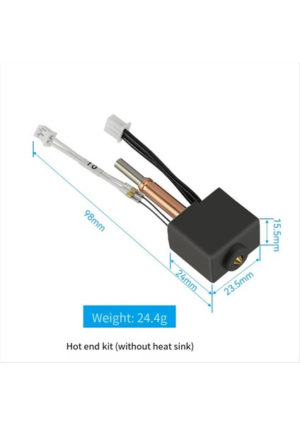 Anycubic Kobra3 Ekstrüder Hotend Için 3D Yazıcı Hotend Kiti 0 4 mm Sert Çelik Nozul ile All-Metal Hotend (Yurt Dışından) indirimleri