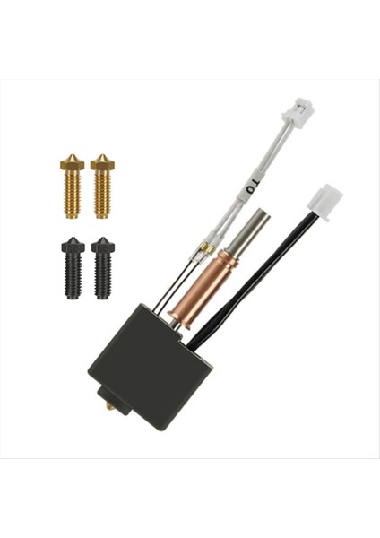 Anycubic Kobra Için 3 Hotend Kit Nozul Termistör Isıtma Tüpü Isıtıcı Bloğu Anycubic Kobra3 Yedek Aksisorlar (Yurt Dışından)
