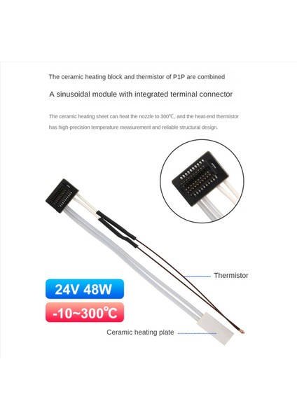 Bambu Lab Için 2x P1P P1S Termistör Seramik Isıtıcı 24V 48W Isıtma Tüpü 3D Baskı Termistör Hotend (Yurt Dışından) indirimleri