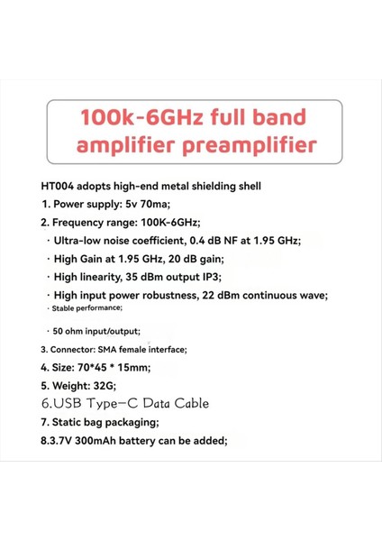 100K-6GHZ Tam Bant Düşük Gürültü Amplifikatörü 20DB Yüksek Kazanç Önsözü Rf ve Yazılım Tanımlı Sdr Radyosu Için Lna Modülü (Yurt Dışından) fırsatları
