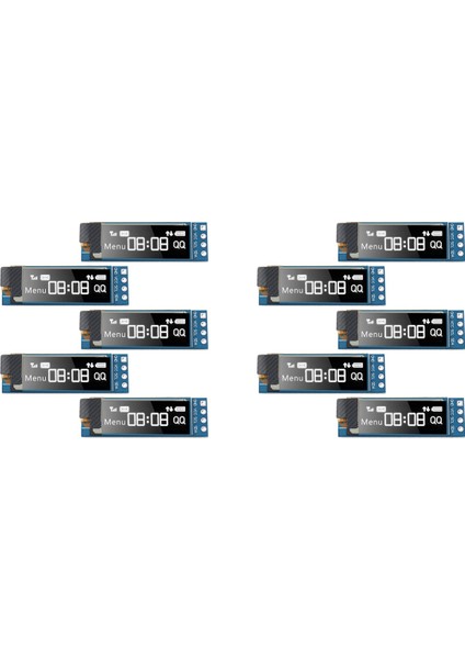 10 Parça I2C Ekran Modülü 0 91 Inç I2C OLED Ekran Modülü I2C OLED Ekran Sürücüsü Dc 3 3V-5V (Beyaz Işık) (Yurt Dışından)