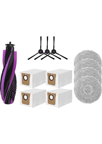 Jonr P20 Pro Robot Süpürge Yedek Parçaları Için 12 Adet Ana Fırça Yan Fırça Paspas Bezi Toz Torbası (Yurt Dışından)