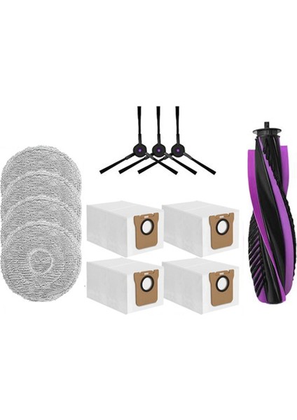 Jonr P20 Pro Robot Süpürge Yedek Parçaları Için 12 Adet Ana Fırça Yan Fırça Paspas Bezi Toz Torbası (Yurt Dışından) modelleri