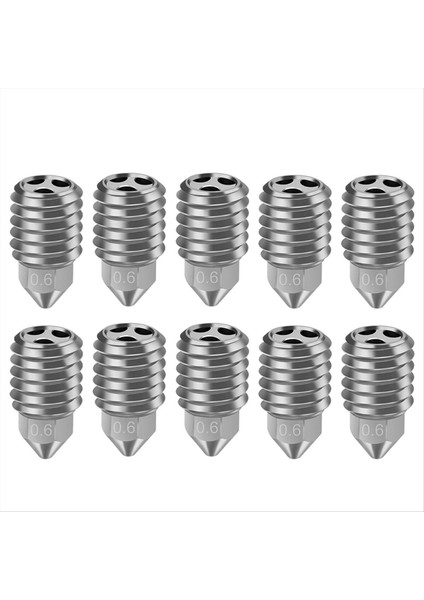 Bambu Lab X1 X1C P1S Için P1P Bakır Kaplama Nozul Yüksek Akışlı Nozul 3D Yazıcı Aksesuarları 0 6mm (Yurt Dışından)