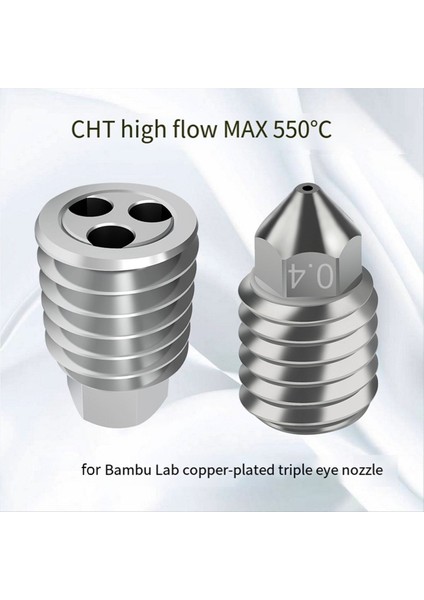 Bambu Lab X1 X1C P1S Için P1P Bakır Kaplama Nozul Yüksek Akışlı Nozul 3D Yazıcı Aksesuarları 0 6mm (Yurt Dışından) fiyatları