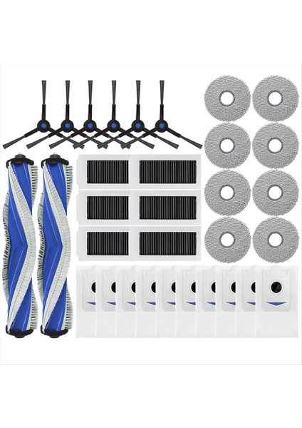 Ecovacs X5 Omnı / X5 Pro Omnı Robot Süpürge Yedek Parçaları Toz Torbası Ana Yan Fırça Filtre Paspas Aksesuarları (Yurt Dışından)