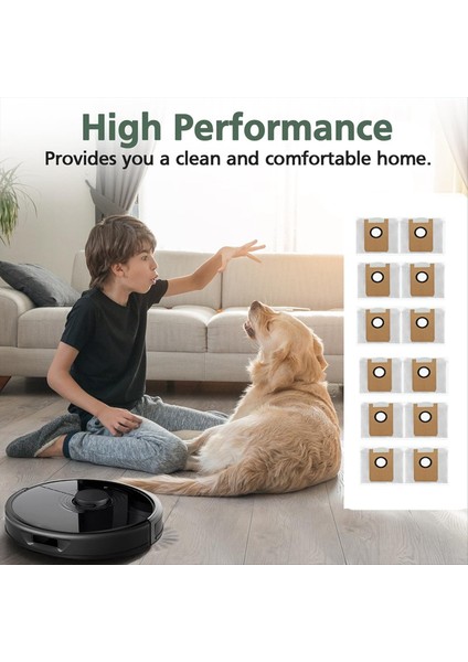 Airrobo T20+ Süpürücü Aksesuarları Için 12 Pcs Toz Torbası Iyi Çalışacak ve Iyi Çalışacak Şekilde Yapılmış (Yurt Dışından) modelleri