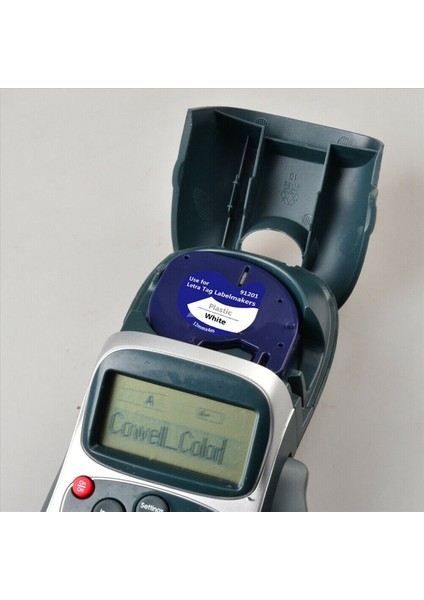 12 Paket Plastik Etiket Bantları Dymo Letratag 91201 Beyaz Üzerinde Siyah (12MM x 4m) LT-100H LT-100T LT-2000 QX50 (Yurt Dışından) modelleri