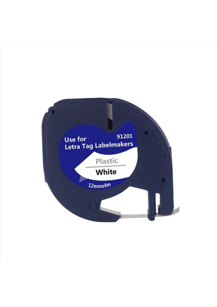 12 Paket Plastik Etiket Bantları Dymo Letratag 91201 Beyaz Üzerinde Siyah (12MM x 4m) LT-100H LT-100T LT-2000 QX50 (Yurt Dışından) fırsatları