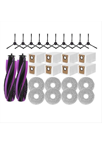 Jonr P20 Pro Robot Süpürge Yedek Parçaları Ana Fırça Yan Fırça Paspas Bezi Toz Torbası (Yurt Dışından)