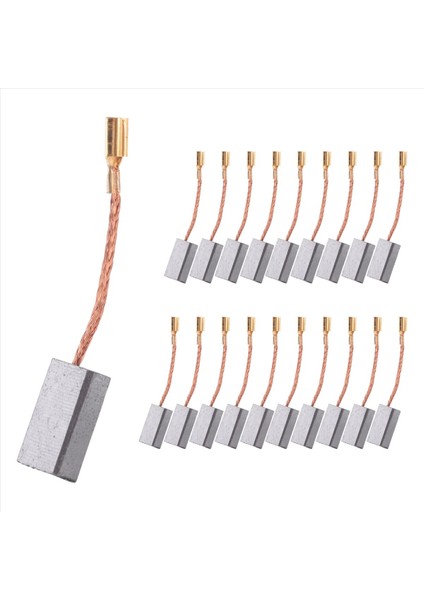 20 Adet Karbon Motor Fırçaları Elektrikli Alet Onarım Parçaları Için Yedek Açılı Öğütücü Fırça (Yurt Dışından)