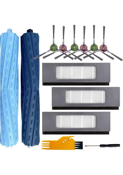 Ecovacs Deebot Ozmo T9 Aıvı T9 Aıvı+ T9 Pro Elektrikli Süpürge Aksesuarları Için Yedek Silindir Fırça Yan Fırça Filtreleri (Yurt Dışından)