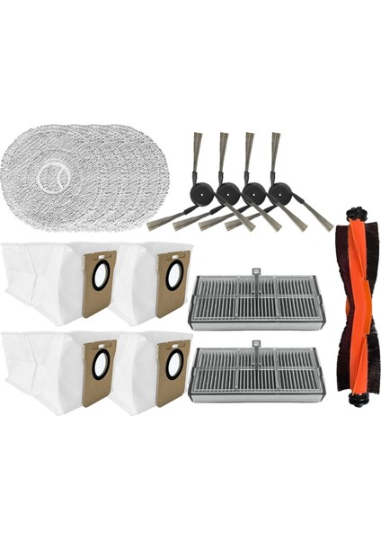 Xiaomi Mijia Omni M40 D110CN Elektrikli Süpürge Yedek Parçaları Için 15 Adet Vakum Fırçası Filtresi Paspas Bezi Toz Torbası Seti (Yurt Dışından)
