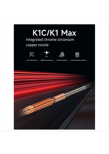Yüksek Akışlı Baskı Yükseltilmiş Nozul K1C Krom Zirkonyum Bakır Nozul K1 Maks (Yurt Dışından) modelleri