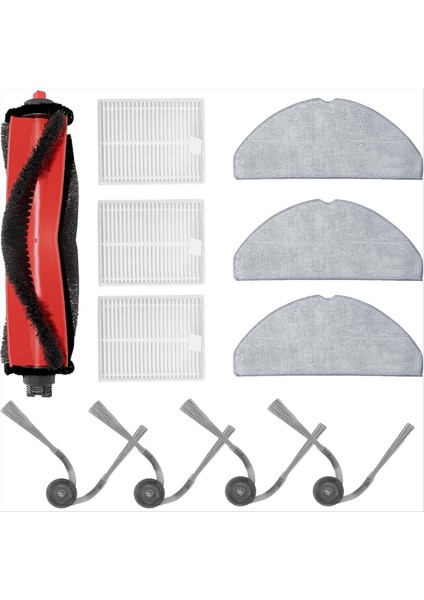 Roborock Q7 M5 / Q7 M5+ / Q7 L5 Elektrikli Süpürge Aksesuarları Için 11 Adet Yedek Parça Ana Yan Fırça Filtre Paspas Bezi (Yurt Dışından)