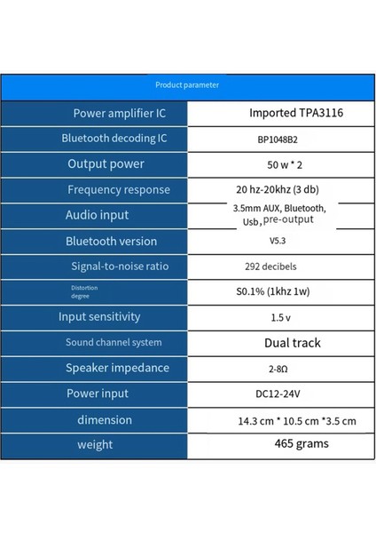 TPA3116 Bluetooth 5 3 Dijital Güç Amplifikatörü Hıfı Stereo Güç Amplifikatörü Ses Amplifikatörü USB Decoder 50W+50W A (Yurt Dışından)