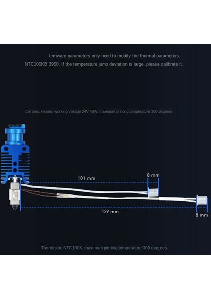 Ender 3 CR10 Voron Için 2 4 Hi-End Extruder 3D Yazıcı Parçaları Ender 3 V2 CR10S Yüksek Hızlı Baskı Head Hotend Kiti (Yurt Dışından)