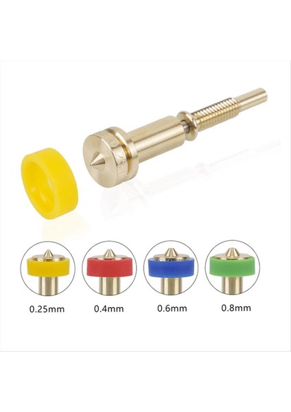 Revo Hotend Extruder Için 0 25MM 0 4mm 0 6mm 0 8mm 3D Yazıcı Entegre Nozullar Pirinç Nozul 0 6mm (Yurt Dışından) fiyatları