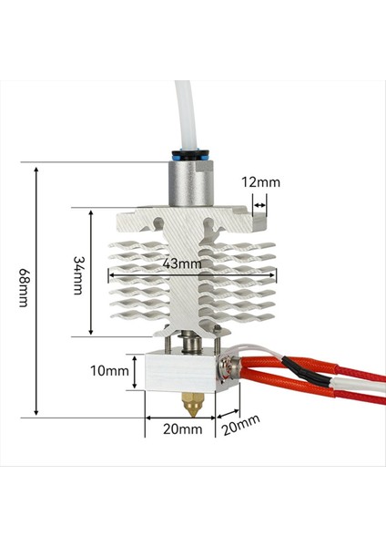 3D Yazıcı Ender-3 Neo/v2 Neo/max Neo Hotend 24V 40W Termistör 0 4mm Nozul Için (Yurt Dışından) fiyatları