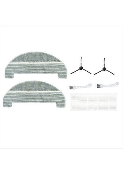 Pursonic M8PRO Süpürge Aksesuarları Için Temizleme Bezi Yan Fırça Filtre Yedek Paketi Fırça (Yurt Dışından)