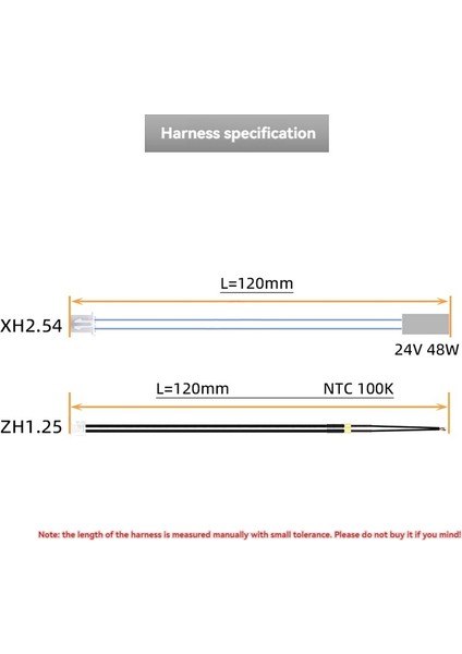 24V 48W Sidewinder Için Seramik Kartuş Isıtıcı X3 X4 Termistör - 3D Yazıcı Parçaları A (Yurt Dışından) fırsatları