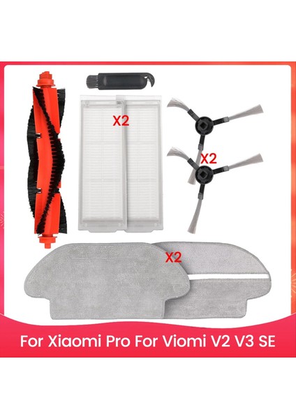 Xiaomi Robot Vakum Mop Pro, Viomi V2 V3 Se Ana Yan Fırça Hepa Filtreleri Mop Pedleri Aksesuar Kiti (Yurt Dışından)