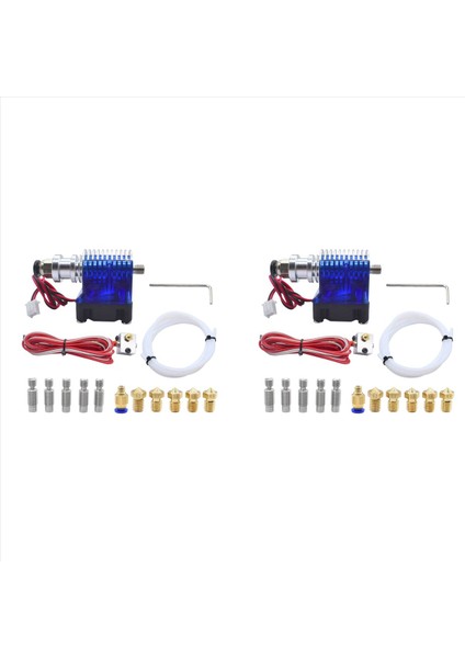 J Style Head Hotend Full Kit 10 Pcs Ekstrüder Baskı Kafası + 10 Pcs Nozul Boğaz E3D V6 Makerbot Reprap 24V (Yurt Dışından)