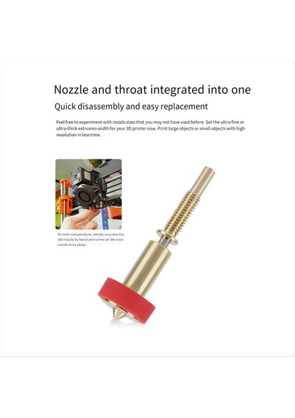 Klon Nozumu All-1 In-1 Bimetal Nozullar Hotend Extruder Için Heatbreak Pirinç Titanyum 0 6 mm (Yurt Dışından)