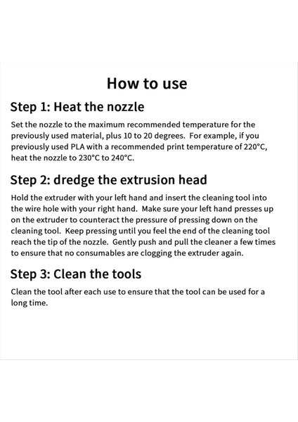 Toaıot Tüm Tutma 3D Baskı Temizleme Aracı Dalgalanma Tüpleri Ekstrüdler M7 M8 Nozullar Temizleme Aracı Için Kullanım 3D Yazıcı Aksesuar (Yurt Dışından) modelleri