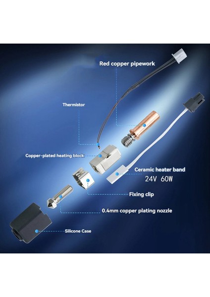 Anycubic Kobra 2 Termistör Isıtıcı Kartuşu Için Hotend Kitini Yükseltme Kobra2 Plus/neo/kobra2 Için (Yurt Dışından) fırsatları